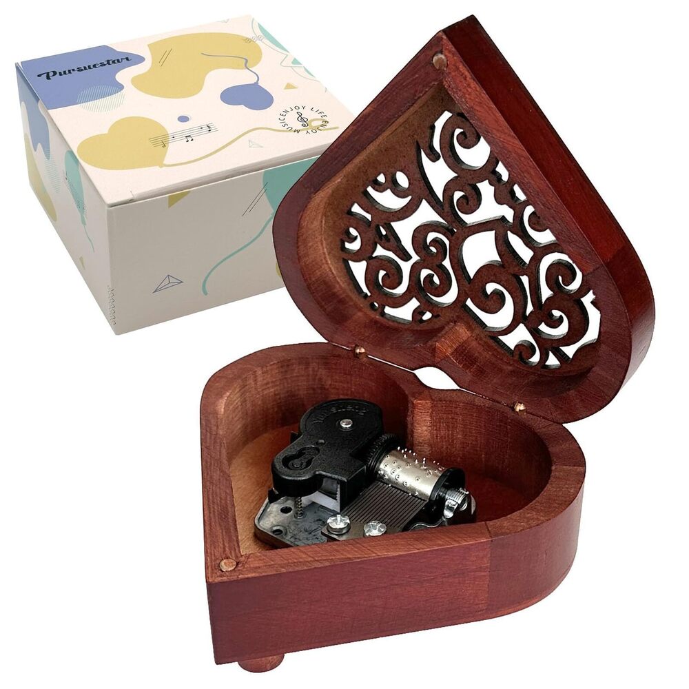 6392 Labyrinth-As The World Falls Down Wind Up Music Box, Heart Shaped